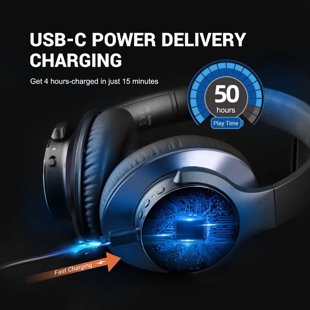 High Quality Wireless Headphones with Active Noise Cancelling